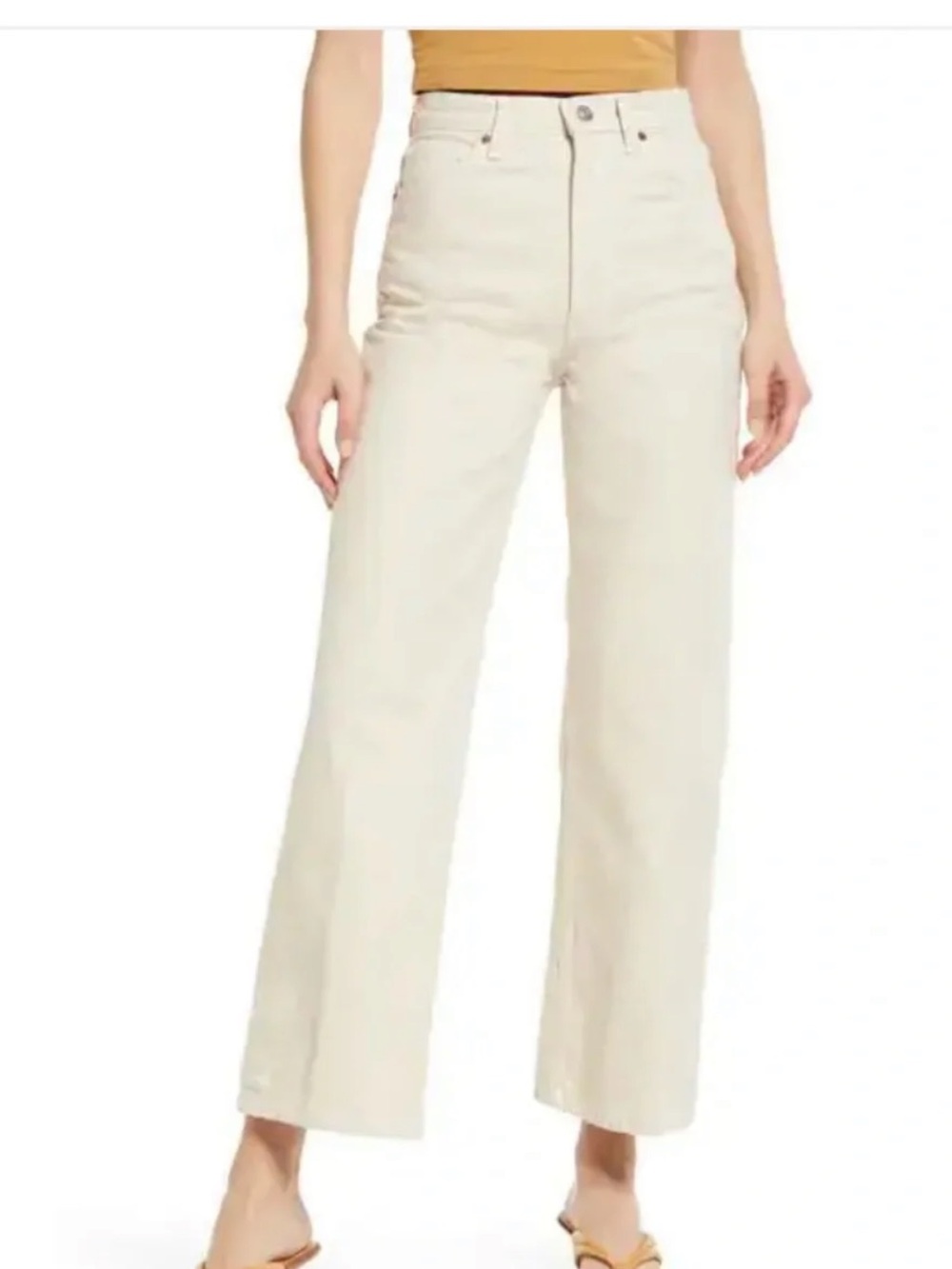 Reformation Wilder High Rise Ankle Jeans in Almond Size 27